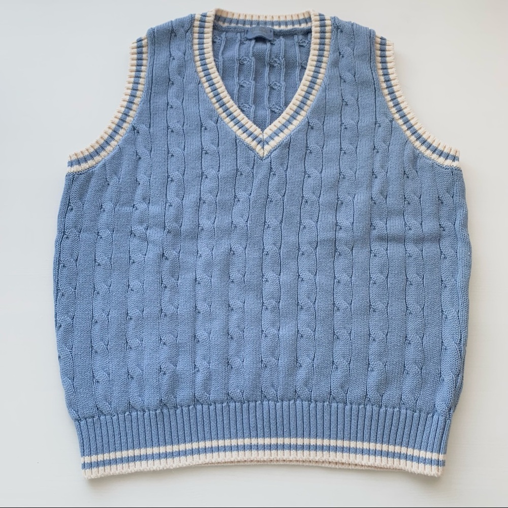 brandy melville blue marlena cotton sweater vest
